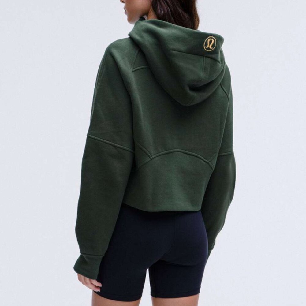 Like New lululemon Scuba Oversized Half-Zip Hoodie, Legacy Green/Gold, Size M/L